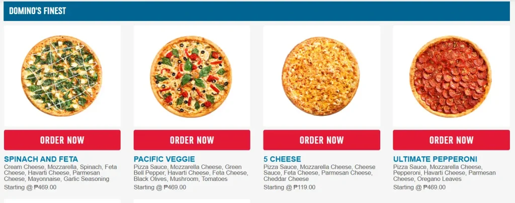 Dominos-Finest-Pizza-Menu